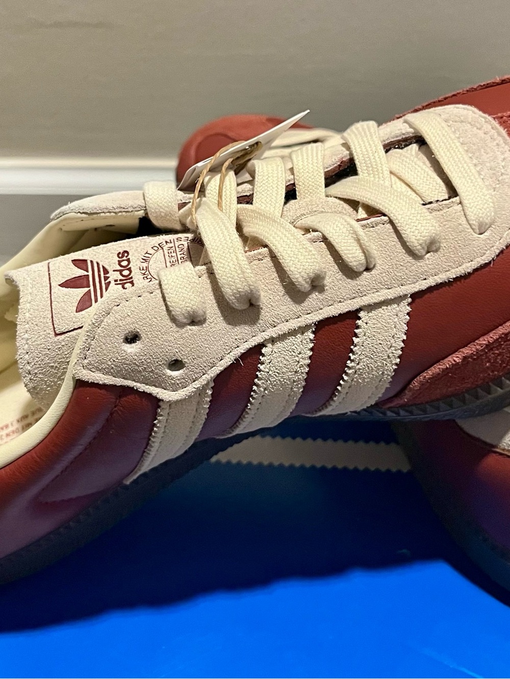 adidas Samba OG Red Wine and White Men's Sneakers - Picture 6 of 6